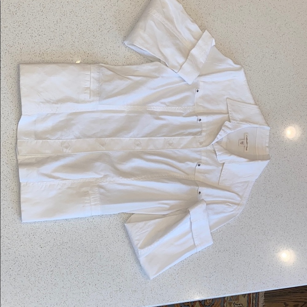 white button down